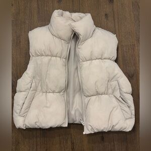 Cream Puffer Vest